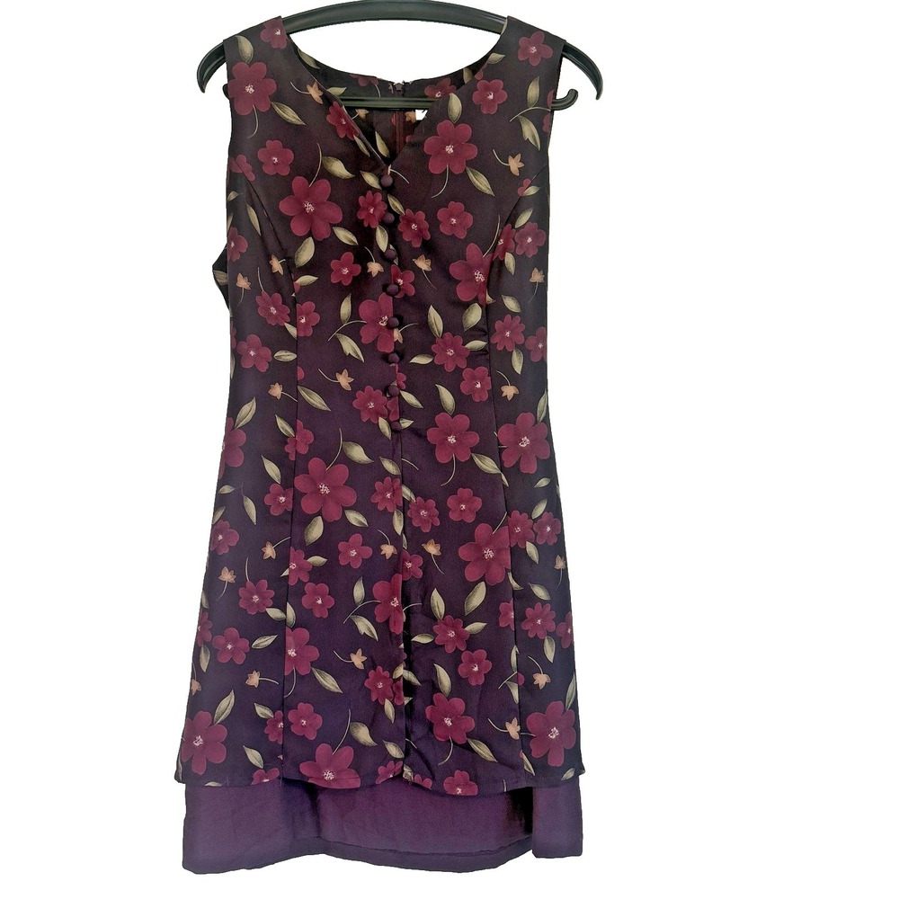 Jamie Brooke Petite Sleeveless Floral Dress 14 Lined Flowy Career Professional